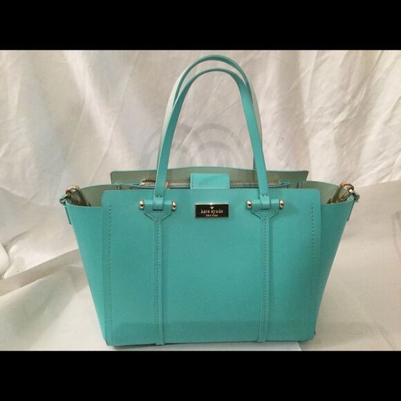 Kate spade light blue handbag tote shoulder bag - Picture 1 of 12